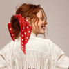 NAIHOD 10Pcs Floral Chiffon Ribbon Polka Dots Scrunchies Cute Bowknot Ponytail Holders and Elastic Hair Bands for Girls