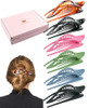 6 Pcs Thick Hair Clips Set for Women Girls 5 Large Side Slides Strong Hold No Slip Grip Flat Curved Claw Clamps Duckbill