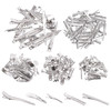 Swpeet 160Pcs Hair Accessories Kit 5 Pattern Metal Barrettes Alligator Clips Duck Bill Clips Flat Top Hairpins for Resin