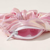 6 Piece Tie Dye Velvet Scrunchies with Hidden Metallic Hair Ties for Girls and Women 6 PCS Shiny Colorful Scrunchies