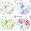 Womens Velvet Multicolor Hair Ties with Secret Zipper Pouch Tie Dye Scrunchies and Soft Stash Elastic Ties for Vsco Girl