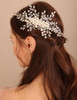 BERYUAN Hair Comb Wedding Ivory Crystal Rhinestone Headpiece Pearls Hair Accessory for Brides