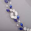 BERYUAN Flower Leaf Crystal Wedding Hair Vine for Bride Bridesmaid Pearls Crystal Hair Accessories for Women