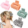Ahoney 4 Pack Checkered Hair Claw Clips for Thin Hair Y2k Hair Accessories 2 Small Hair Clips for Thick Hair Cute Hair C