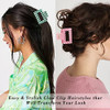 Ahoney 4 Pack Checkered Hair Claw Clips for Thin Hair Y2k Hair Accessories 2 Small Hair Clips for Thick Hair Cute Hair C