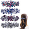4 PCS Hair Barrettes for Women Ladies Flower Crystal Rhinestones Barrette Pearl Spring Hair Clip Accessories Women Fashi