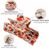 Thanksgiving Square Claw Clips for Women Girls Fall Harvest Turkey Design Hair Clips for Thin Thick Hair Strong Hold Bar