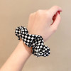ZAHSY Buffalo Plaid Scrunchies 3 Count Black Checkered Elastic Hair Ties for Women Girls Ponytail Holders