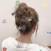 ZAHSY Hair Clip Rhinestone Skeleton Hand 2 Count Halloween Hair Accessories for Women Girls Silver Skull Hand Hair Clips