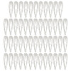 Lawie 50 Pack Bulk 315 Inch 8 CM Snap Metal Hair Clips Barrettes Silver Hairpins Thin Fine Bang Hair Holder Crafting Bas