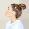 Lawie 50 Pack Bulk 315 Inch 8 CM Snap Metal Hair Clips Barrettes Silver Hairpins Thin Fine Bang Hair Holder Crafting Bas