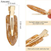 AMCAMI 4 PCS No Crease Hair ClipsNo Bend Hair Clips for Styling Acrylic Resin Duck Bill Clips Hair Barrettes for Makeup