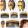 24 Pieces Banana Clips Set Hair Accessories with 11162324 Teeth Twist Side Combs for Ponytails Plastic for Women and Gir