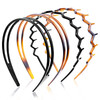 REDANHA 4Piece Plastic Hairband Set Zigzag Headband with Sharks Tooth Design NonSlip Double Row Teeth Hair Comb for Wome