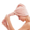 Mbestl 2 Pack Microfiber Hair Towel WrapHair Drying Towel with Button Hair Towel TurbanQuick DryAntifrizzAbsorbent Head