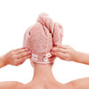 Mbestl 2 Pack Microfiber Hair Towel WrapHair Drying Towel with Button Hair Towel TurbanQuick DryAntifrizzAbsorbent Head