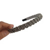 Jilukibo Fashion Sparkle 4 Rows Crystal Headbands for Women Glitter Sparkle Rhinestone Beaded Hair Hoop Band Hair Access