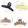 LSLCQW 4Piece Womens Hair Claw Clips Rectangle Shape Fashionable Colorful Styling Jaw Clips Ideal for Thick Hair Large S