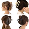 LSLCQW 4Piece Womens Hair Claw Clips Rectangle Shape Fashionable Colorful Styling Jaw Clips Ideal for Thick Hair Large S