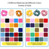 60 Pcs Soft Velvet and Satin Scrunchies for Girls and Women Silk Elastic Hair Ties and Accessories With Gift Bag
