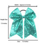 CLLOT 12PCS 8 Sequin Glitter Cheer Bows Large Sparkly Cheer Hair Bows for Girls Cheerleading Team Sports Competition Che