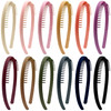 Duufin 12 Pieces Teeth Headbands for Girls Non Slip Non Slip Plastic Headbands with Teeth Girls Comb Headband 12 Colors