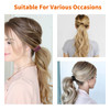 Spiral Cloth Hair Ties Beige 12 Pcs Coil Ponytail Holders for Thick All Hair Types No Crease Phone Cord Design