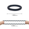 Spiral Hair Ties Thin Black 12 Pcs Plastic Spiral Coil Ponytail Holders for Women No Crease Phone Cord Ties for All Hair