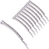 TecUnite 16 Pcs Rhinestone Bobby Pins Bling Decorative Hair Pins Metal Diamond Clear Crystal Fancy Hair Clips Barrette A