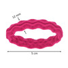 18pc Waved Ponytail Elastic Set in Bright Colors Ponytail Holders Hair Ties Value Pack Colorful Ponytail Holders Wavy Te