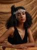 Comott 1920s Flapper Headpiece for WomenBlack Rhinestone Pearl Feather Headbands Great Gatsby Headpiece Accessoreis for