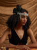 Comott 1920s Flapper Headpiece for WomenBlack Rhinestone Pearl Feather Headbands Great Gatsby Headpiece Accessoreis for