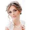 2 Pieces Rhinestone Wedding Headband Bridal Crystal Womens Headband Flower Pearl Diamond Silver Flower Leaves Hair Band