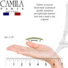 Camila Paris CP3390 French Hair Barrette Clip for Girls Gray Green Small Set of 225 Strong Hold Grip Hair Clips for Wome