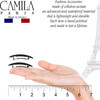 Camila Paris CP28822 French Hair Barrette Clip for Girls Black Small 225 inch Set of 2 Strong Hold Grip Hair Clips for W