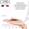 Camila Paris CP2972 French Hair Barrette Clip for Girls Small Handmade Kiss Red Strong Hold Grip Hair Clips for Women No