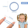 200PCS Elastic Hair Ties for Thin Hair Small NoCrease Ponytail Holders for Kids Baby Toddler Multicolor Girl Hair Access