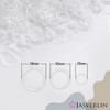JASVERLIN Clear Hair Elastics 2000 Pcs Variety Pack of Small Medium Large Rubber Bands Ponytail Holders and Polybands fo