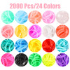 2000 Pcs Elastic Hair Rubber Bands for Girls 24 Colors Small Girl Hair Ties Baby Hair Ties Elastic Rubber Bands with Hai