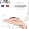 Camila Paris V105 French Hair Barrette Clip for Girls Handmade Flow Metal Clasp Strong Hold Grip Hair Clips for Women No