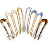 Chuangdi 8 Pcs French Hair Pins 3 Styles 2 Vintage French Pins 2 Tortoise Shell U Shaped Hair Forks 4 U Shaped Metal For