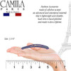 Camila Paris CP2933 French Hair Barrettes Clips Snap Hair Slides Clic Clac for Women Styling Girls Side Slidein Metal Sn