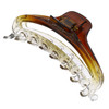 Camila Paris CP2380 French Hair Clip for Women Medium Narrow Brown Cristal Girls Hair Claw Clips Jaw Fashion Durable Sty
