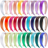 SIQUK 30 Pieces Satin Headbands 1 Inch Hard Headband Nonslip Colorful Headband DIY Hair Headbands for Women