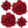Topbuti Rose Hair Clip Flower Hairpin Brooch Floral Clips 4 Pcs Fabric Rose Flowers Hair Clips Mexican Hair Flowers Pin