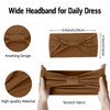Huachi Wide Headbands for Women Black Stylish Head Wraps Boho Thick Hairbands Large African Sport Yoga Turban Headband H