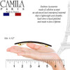 Camila Paris CP2976 French Hair Barrette Large Handmade Brown Long Skinny Strong Hold Grip Hair Clips for Women Thin Aut