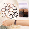 Emrlyr Brown Hair Ties for Thick 150 Count4mm Elastic hair Bands Ponytail No Damage Hair Ties for WomenGirls and Man