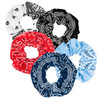 Bandana Print Scrunchies Hair Ties 5PCS Cotton Hair Elastics for Women