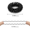 Spiral Hair Ties Small Black 50 Pcs Plastic Spiral Coil Ponytail Holders for Thick Hair No Crease Phone Cord Ties for Al